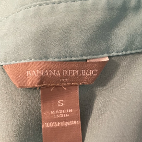 Banana Republic Women’s Sleeveless Polyester Top w/ Tie Waist Blue Size Small - Picture 3 of 4